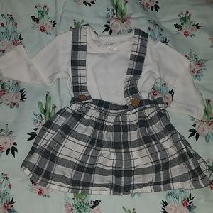 Overall skirt and shirt